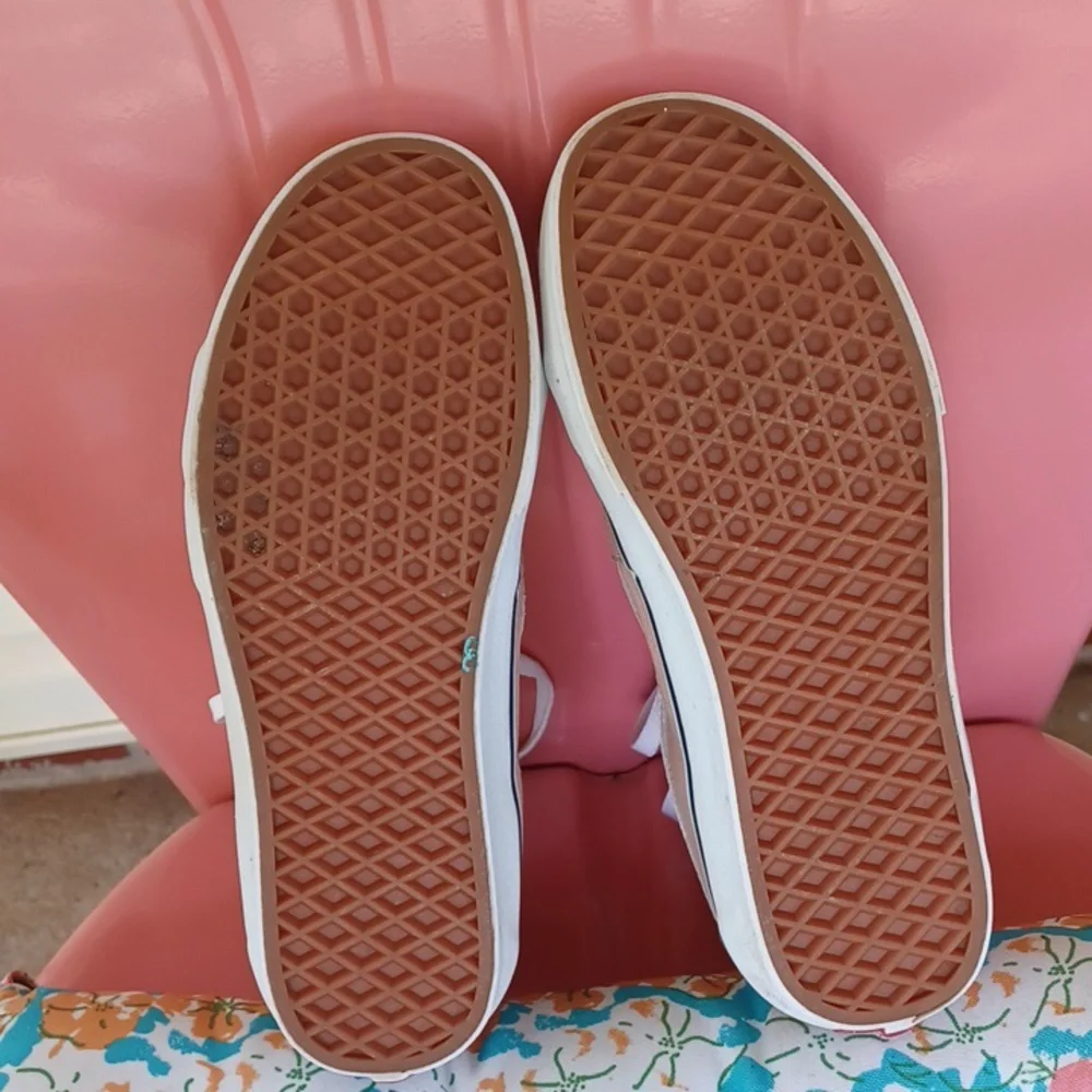 VANS Unisex Tan Sneakers Classic High-Tops Leather/Canvas M9 Or W10.5 - Picture 9 of 9